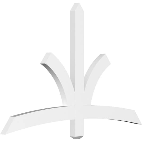Ekena Millwork Davenport Architectural Grade PVC Gable Bracket, 60"W x 37 1/2"H x 2"D x 4"F, 15/12 Pitch GBP060X38X0204DAV00 - main